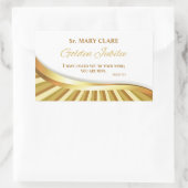 宗教的生活の個人的で金色のジュビリー 長方形シール (バッグ)