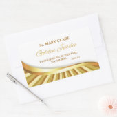 宗教的生活の個人的で金色のジュビリー 長方形シール (封筒)