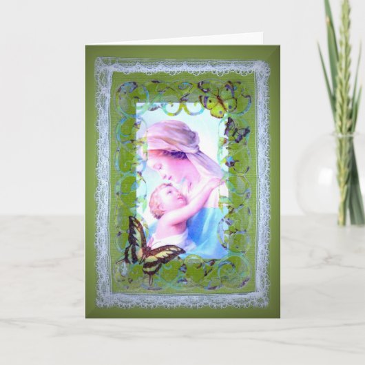 宗教的空白のカードMadonaと子供 カード (正面)