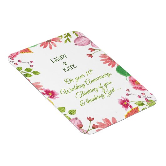 宗教的結婚10周年記念花 マグネット (右側)