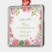 宗教的結婚10周年記念花 メタルオーナメント (左)