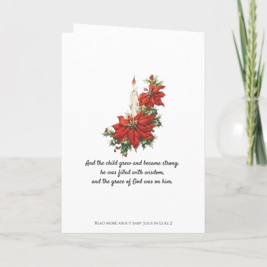 宗教的聖なる書物、 経典クリスマスベビーイエス出生 シーズンカード (裏面)