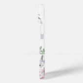 宗教的聖なる書物、 経典ピンク水色フローラ白 Case-Mate iPhoneケース (裏面 / 左)