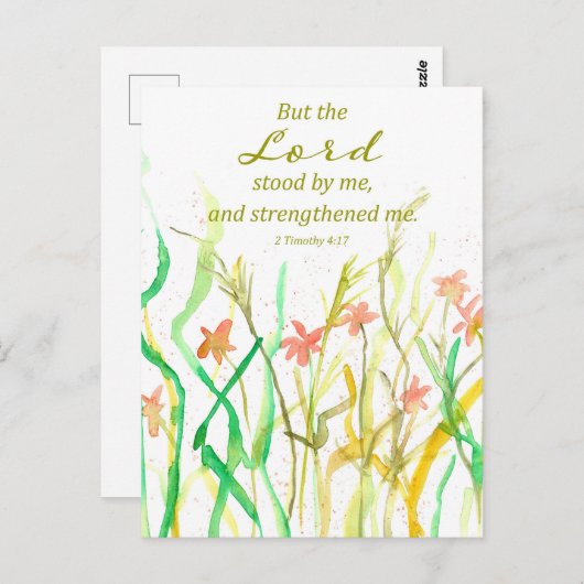 宗教的聖なる書物、 経典2ティモシー野草ブーケ ポストカード (正面/裏面)