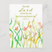 宗教的聖なる書物、 経典2ティモシー野草ブーケ ポストカード (正面)