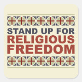 宗教的自由のために立ち上がる スクエアシール (正面)