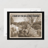 宗教的自由のために立ち上がる ポストカード (正面/裏面)