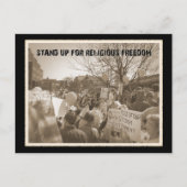 宗教的自由のために立ち上がる ポストカード (正面)