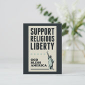 宗教的自由を支持する ポストカード (スタンド正面)