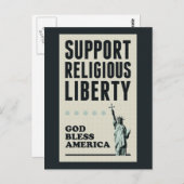 宗教的自由を支持する ポストカード (正面/裏面)
