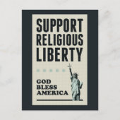 宗教的自由を支持する ポストカード (正面)