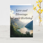 宗教的誕生日カード カード (黄色い花)