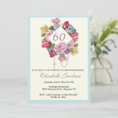 宗教的誕生日ロザリーカトリックフローラ 招待状 (スタンド正面)