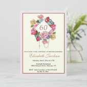 宗教的誕生日ロザリーカトリックフローラ 招待状 (スタンド正面)