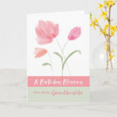 宗教的誕生日孫娘賛美ズピンク カード (黄色い花)