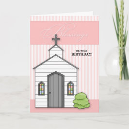 宗教的誕生日恵みチャペルinピンク カード