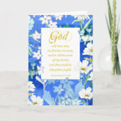 宗教的誕生日聖なる書物、 経典申命記の花 カード (正面)