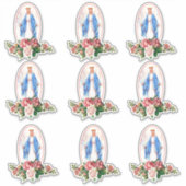 宗教的賛美ヴァージンマリアフローラバラビニル シール (正面)