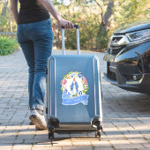 宗教的賛美ヴァージンマリアフローラリースビニル シール (スーツケースインサイチュ)