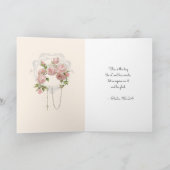 宗教的賛美ヴァージンマリアフローラヴィンテージカード カード (内部)