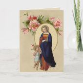 宗教的賛美ヴァージンマリーイエスフローラ カード (正面)