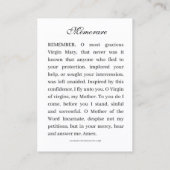 宗教的賛美ヴァージンマリーイエズラムバラ 名刺 (裏面)