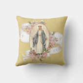 宗教的賛美ヴァージンマリーカトリックバラスロー クッション (裏面)