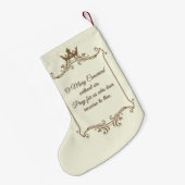 宗教的賛美ヴァージンマリーカトリック祈りの言葉 スモールクリスマスストッキング (裏面 (吊り時))