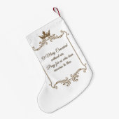 宗教的賛美ヴァージンマリーカトリック祈りの言葉 スモールクリスマスストッキング (裏面 (吊り時))