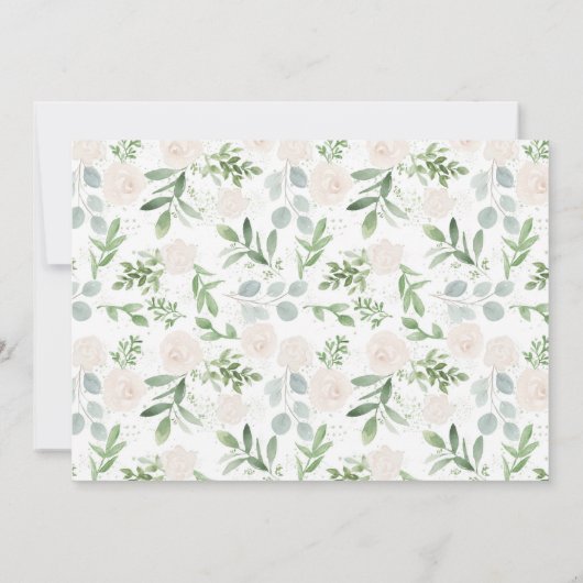 宗教的赤面フローラ日付を保存フォトカード セーブザデート (裏面)