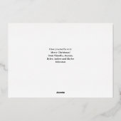 宗教的金ゴールドクリスマスフォトカード 箔シーズンカード (裏面)