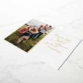 宗教的金ゴールドクリスマスフォトカード 箔シーズンカード (回転した状態)