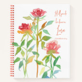 宗教的1コリント16 14バラ祈りの言葉ジャーナル ノートブック (正面)