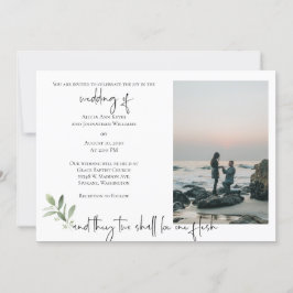 宗教的2写真結婚式招待状 セーブザデート