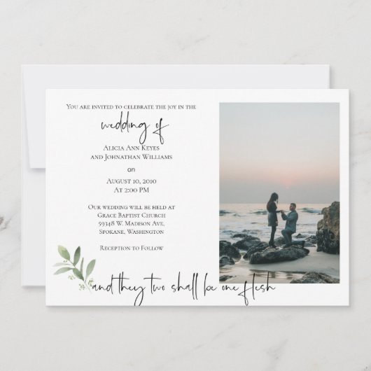 宗教的2写真結婚式招待状 セーブザデート (正面)