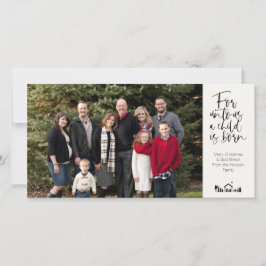 宗教的4写真クリスマスカードKJV聖句 案内状