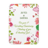 宗教的5周年結婚の花 マグネット (縦)