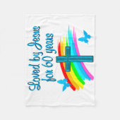 宗教的60歳 フリースブランケット (正面)