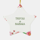 宗教的70周年結婚の花 セラミックオーナメント (裏面)