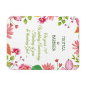 宗教的70周年結婚の花 マグネット (横)