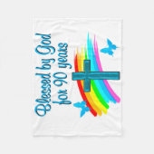 宗教的90歳 フリースブランケット (正面)