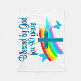 宗教的90歳 フリースブランケット