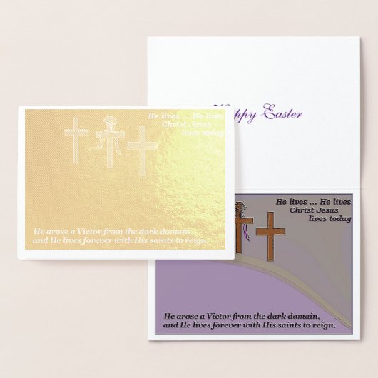 「宗教的」イースターカード/フォイルカード 箔カード (ディスプレー)