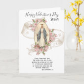 宗教的 |バレンタインデー |ヴァージンマザーメアリー カード (黄色い花)