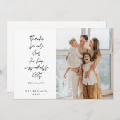 宗教的, メリークリスマス, キリスト教の家族写真 シーズンカード (正面/裏面)