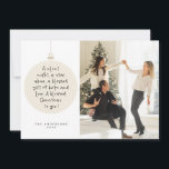 宗教的、メリークリスマス、クリスチャン家族の写真 シーズンカード<br><div class="desc">宗教的、クリスチャン、メリークリスマス、季節の挨拶、最も幸せな休日、メリークリスマス、ベージュのクリスマスのボールをテーマにしたコンテンポラリー。(夜静かは、上の星は、希望と愛の賛美ギフト。聖降誕祭賛美お前に！)こ祝の家族の写真カード（印刷および/またはデジタルのダウンロード、電子メールで送信された挨拶、添付ファイル）の季節それは完全にカスタマイズされパーソナライズされたて、独自のグリーティングメッセージと。差出人住所を追加して簡単郵送。それはシンプル簡単だがミニマモダンリストでフェスティバルだ。これは、あなたの休日の願いを送信するのに最適なカードである。レイヨバー書道。</div>