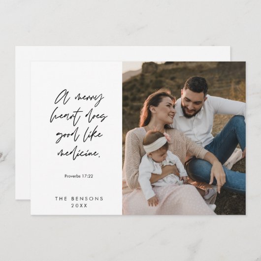 宗教的、メリークリスマス、クリスチャン家族の写真 シーズンカード (正面/裏面)