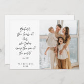 宗教的、メリークリスマス、クリスチャン家族の写真 シーズンカード (正面/裏面)