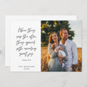 宗教的、メリークリスマス、クリスチャン家族の写真 シーズンカード (正面/裏面)