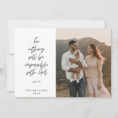 宗教的、メリークリスマス、クリスチャン家族の写真 シーズンカード (正面)